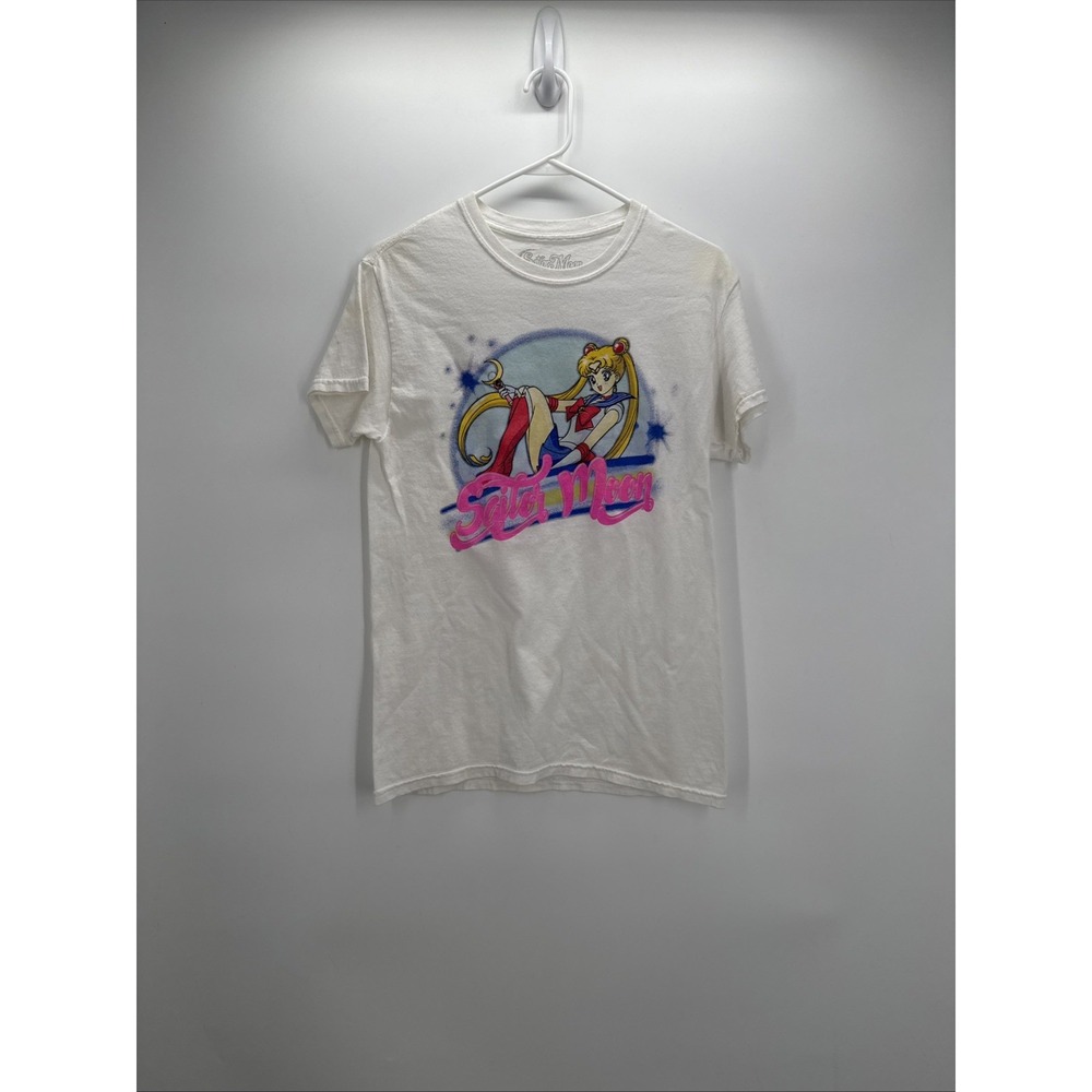 Sailor Moon Graphic T-Shirt White Anime 90s Y2K Vintage Style Womens Small